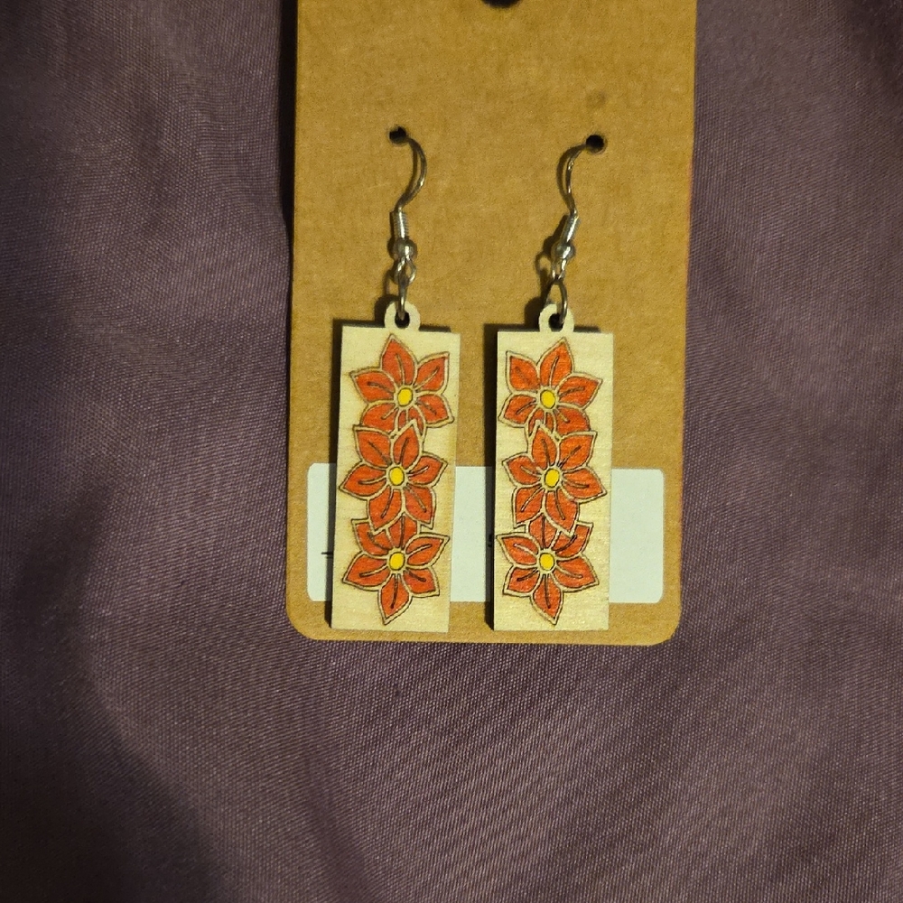 Vibrant Floral Dangle Earrings